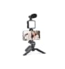 KIT DE GRABACION CON MICROFONO LUZ LED Y SOPORTE TRIPODE AY-494