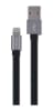 CABLE PHILIPS  PARA IPHONE 1.2 MTS GOMA PLANO NEGRO1