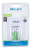 CARGADOR CON 2 PILA AA 2700 MAH PHILCO1