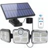 Foco Solar, Triple Cabezal Con Sensor De Movimiento2