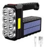 LINTERNA DE MANO PORTÁTIL 8 LED RECARGABLE SOLAR USB1