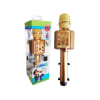 MICROFONO KARAOKE Lil VOICE 2 LED SOPORTE METAL GOLD MLAB1