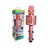 MICROFONO KARAOKE Lil VOICE 2 LED SOPORTE METAL PINK1