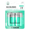 Pack 2 pilas Alcalinas D MACROTEL MA-ALK2D1