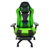 SILLA GAMER RECLINABLE Y APOYA PIES ESTILO BUTACA. GREEN1
