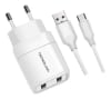 CARGADOR DE PARED + CABLE TIPO C TECNOLAB TL044W1