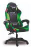 SILLA GAMER AJUSTABLE CON LUZ RGB COLOR NEGRO/VERDE DINON1