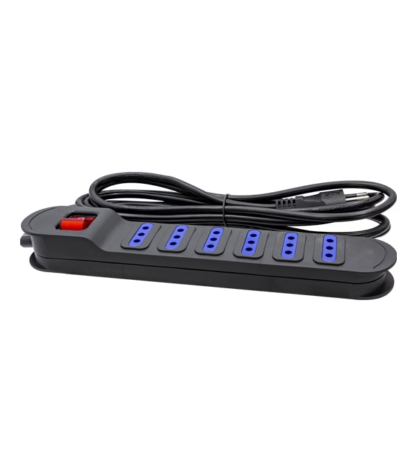 EXTENSION MULTIPLE SWITCH XT53 6 POS 3 MTS NEGRO | malikcomputacion