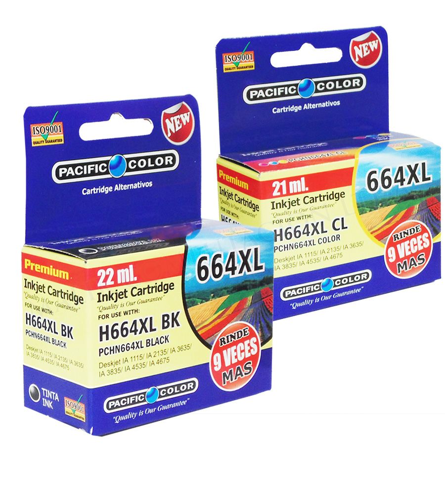 PACK 2 CARTUCHOS 664 XL NEGRO + COLOR | malikcomputacion