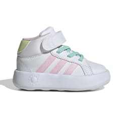 Zapatillas Adidas Grand Court Mid Inf - Blanco / Rosado