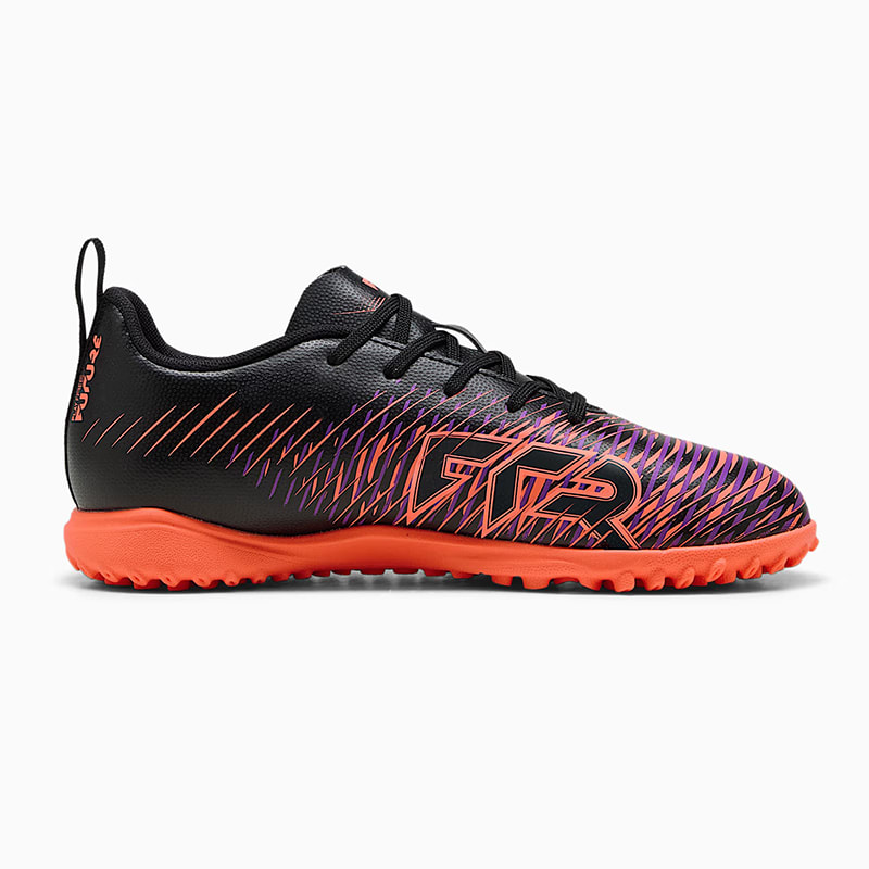 Zapatillas Puma Future 8 Play TT J - Negro / Naranja2