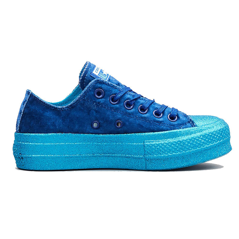 Zapatillas Converse Miley Cyrus Plataforma Ctas Life Ox - Azul1