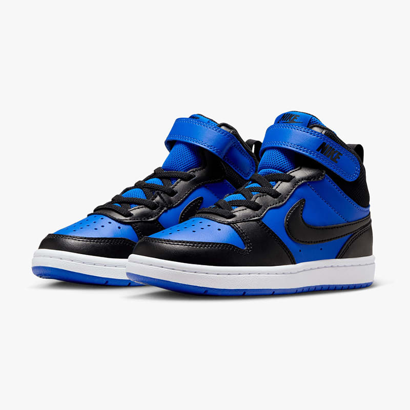 Zapatillas Nike Court Borough Mid 2 PS - Negro / Azul3