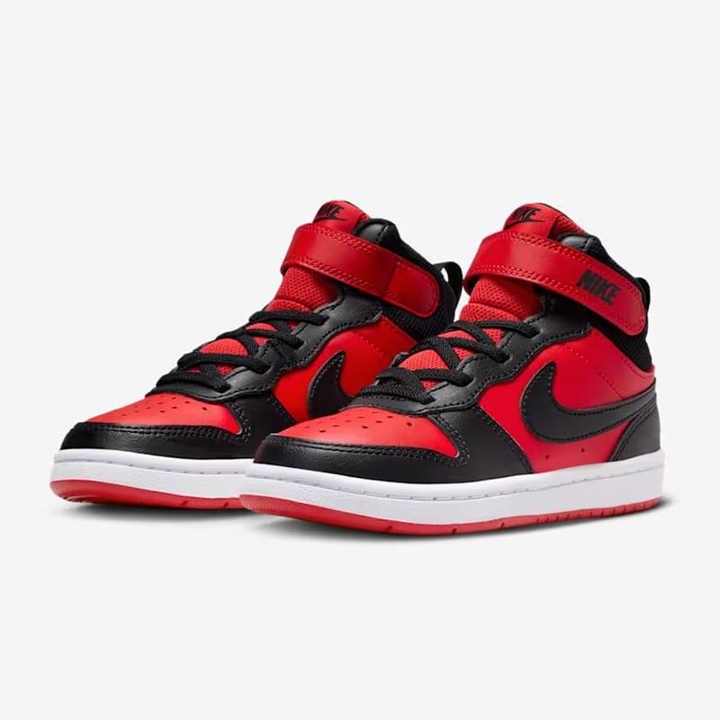 Zapatillas Nike Court Borough Mid 2 PS - Negro / Rojo3
