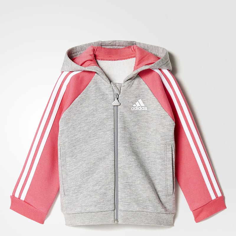 Casaca Adidas Kinder Favorite Full Zip Niña Ploma Rosada1