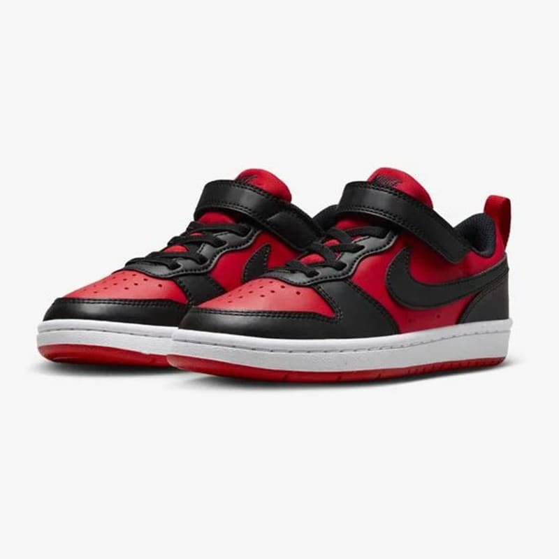 Zapatillas Nike Court Borough Low Recraft PS - Negro / Rojo3