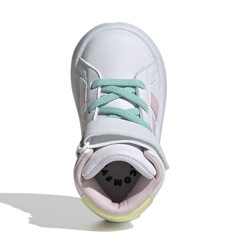 Zapatillas Adidas Grand Court Mid Inf - Blanco / Rosado4