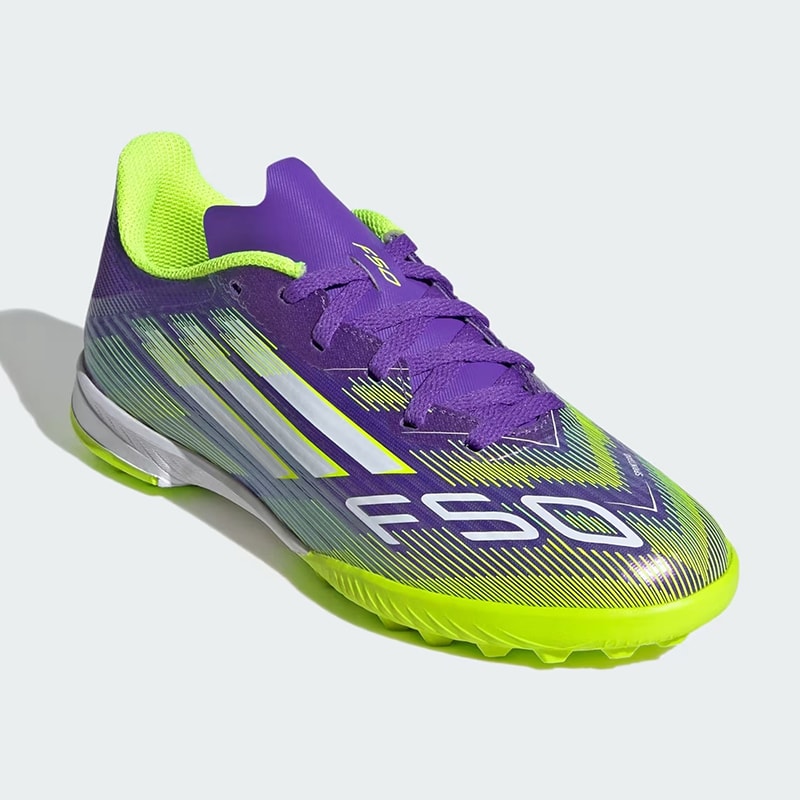 Zapatillas Adidas F50 League TF J - Morado / Amarillo2