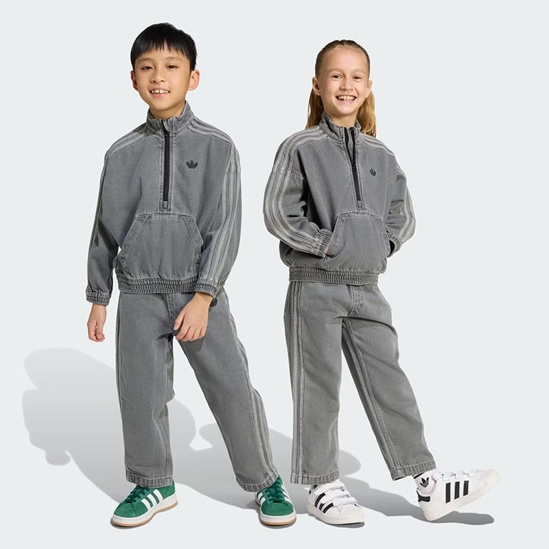 Buzo Adidas Denim Cream Set - Gris4