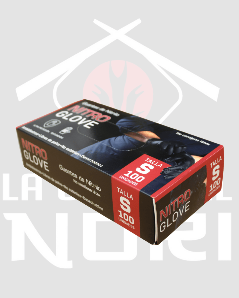 DISPLAY GUANTE DE NITRILO NEGRO NITROGLOVE TALLA S1