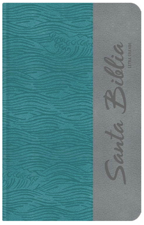 Biblia Letra Grande con Himnario - Turquesa y gris (olas) Biblia Letra Grande con Himnario - Turquesa y gris (olas)