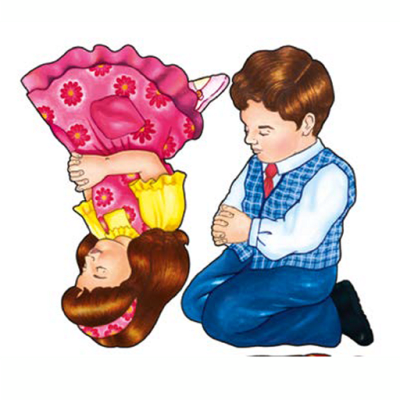 NIÑOS ORANDO MEDIO