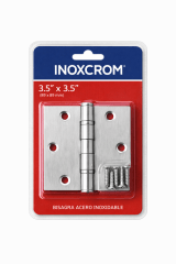 Bisagra de Acero Inoxidable Inoxcrom 3,5? × 3,5? (Blíster)