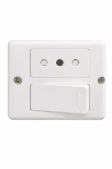 Interruptor 9/12 + enchufe 10A sobrepuesto