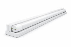 tubo led doble 18W con canoa de soporte 1.2 mts