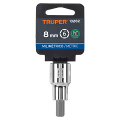 Dado punta hexagonal de 8 mm cuadro 1/2