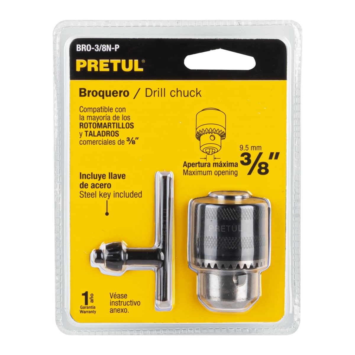 mandril con llave pretul1