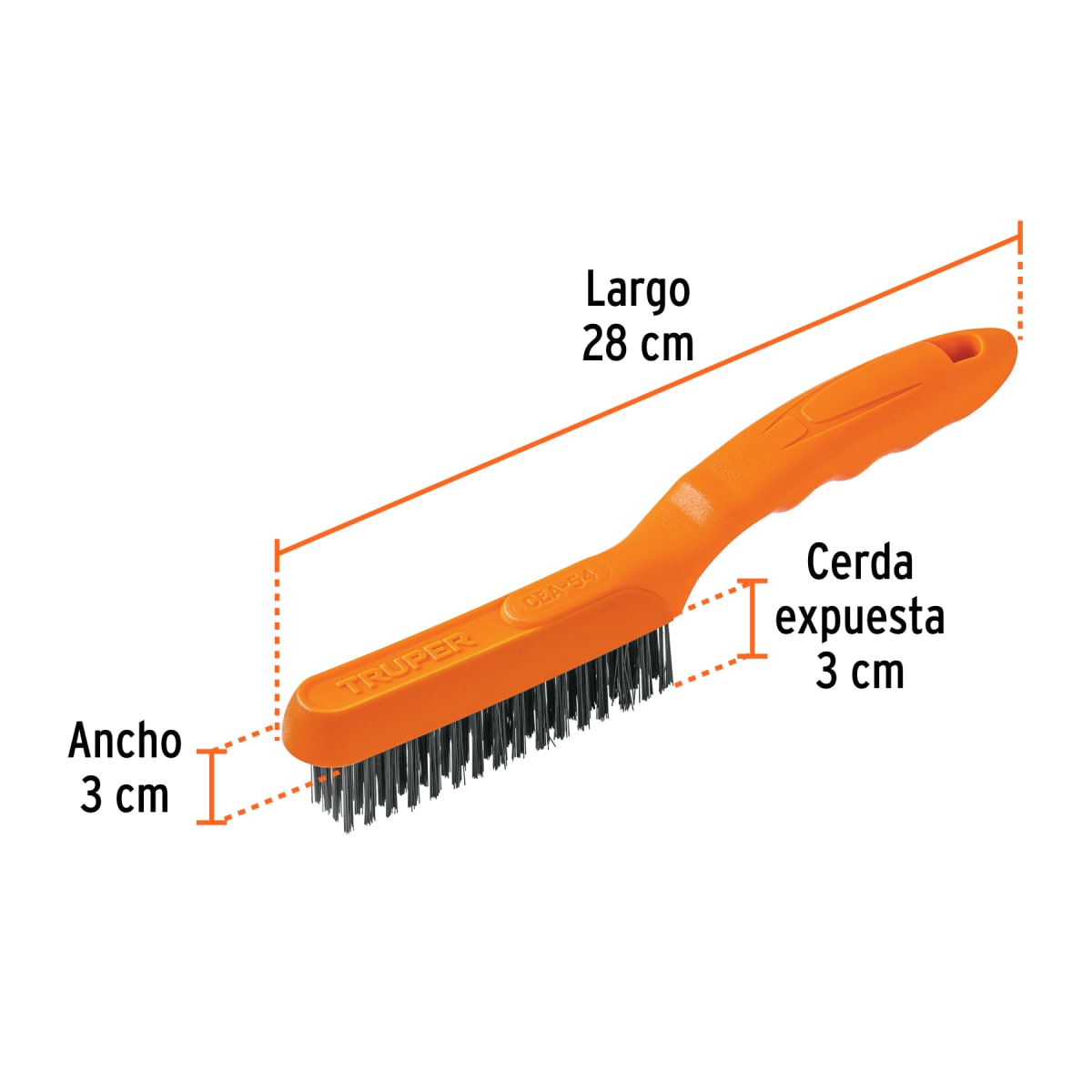 Escobilla Acero con mango Truper1