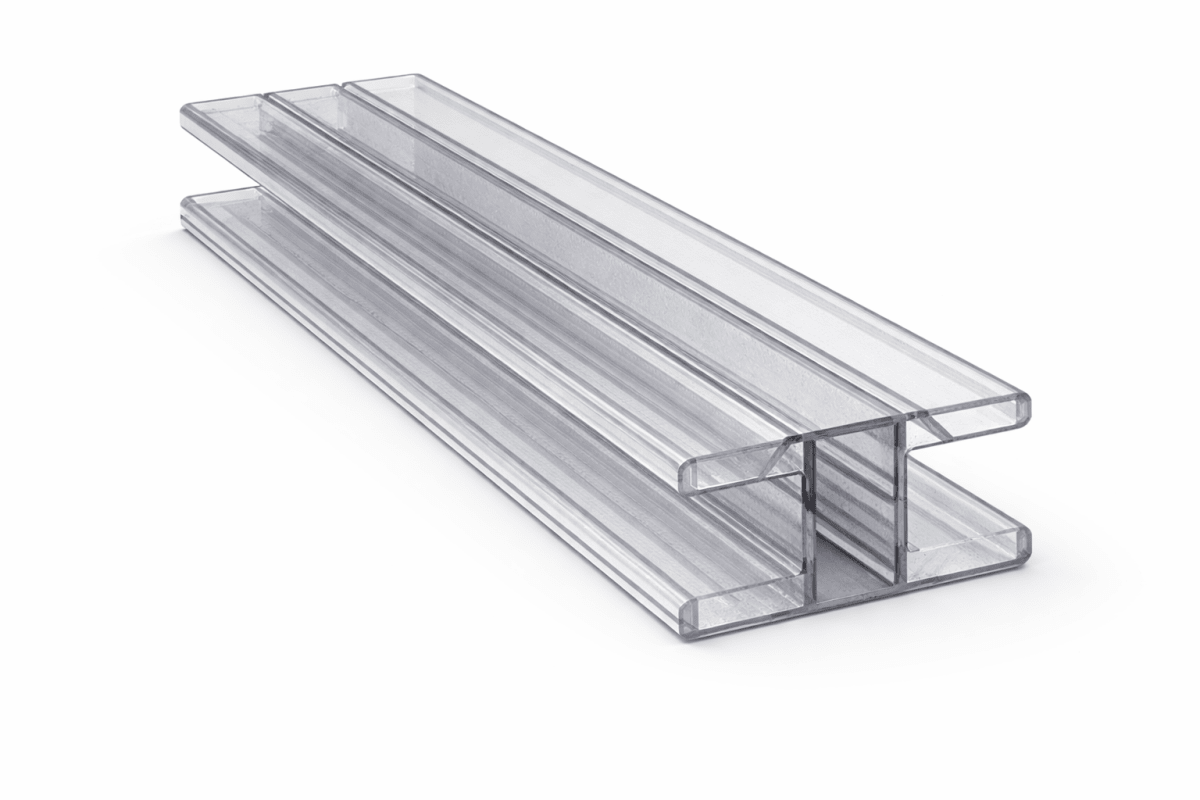 perfil H clip policarbonato 4 mm x 2.9 mts1