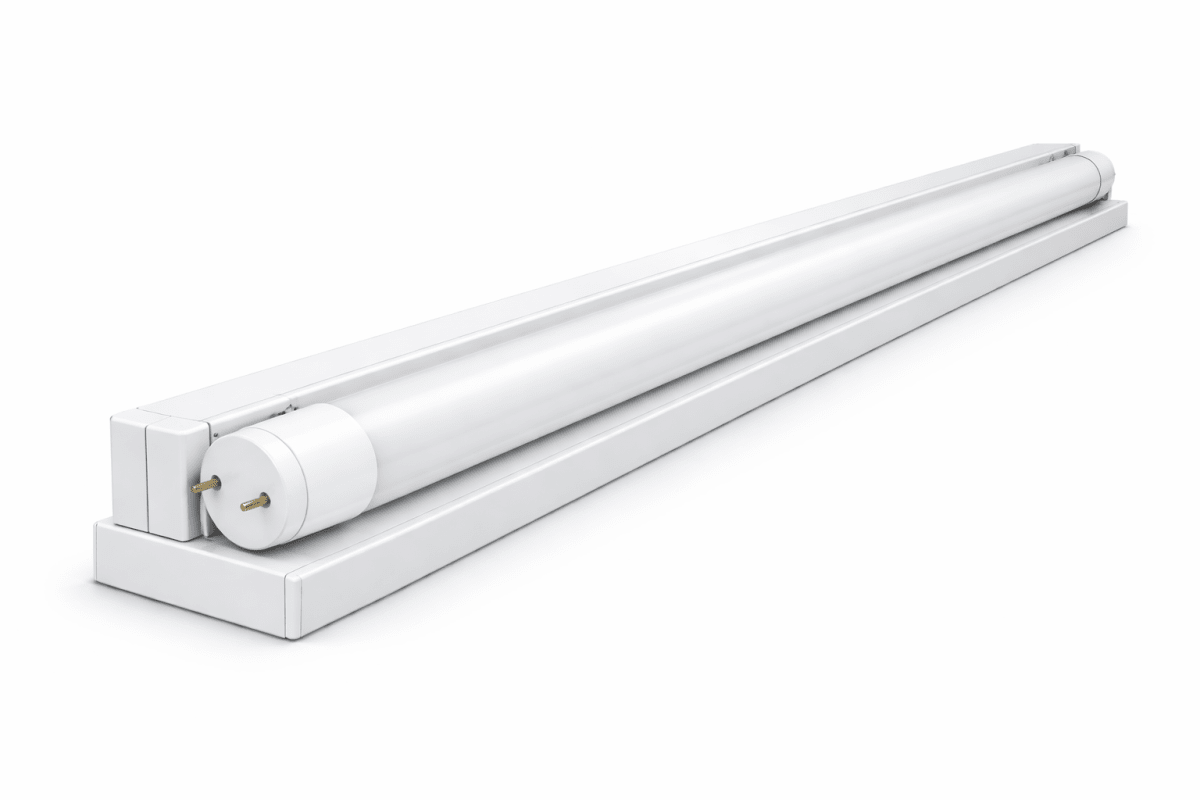 tubo led doble 18W con canoa de soporte 1.2 mts1