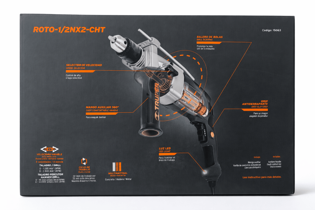 taladro percutor truper 1200W1