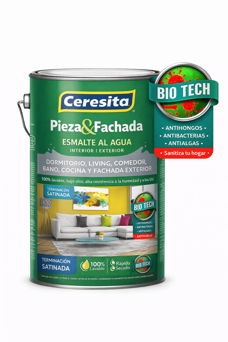 Esmalte al agua pieza y fachada Ceresita Galón2