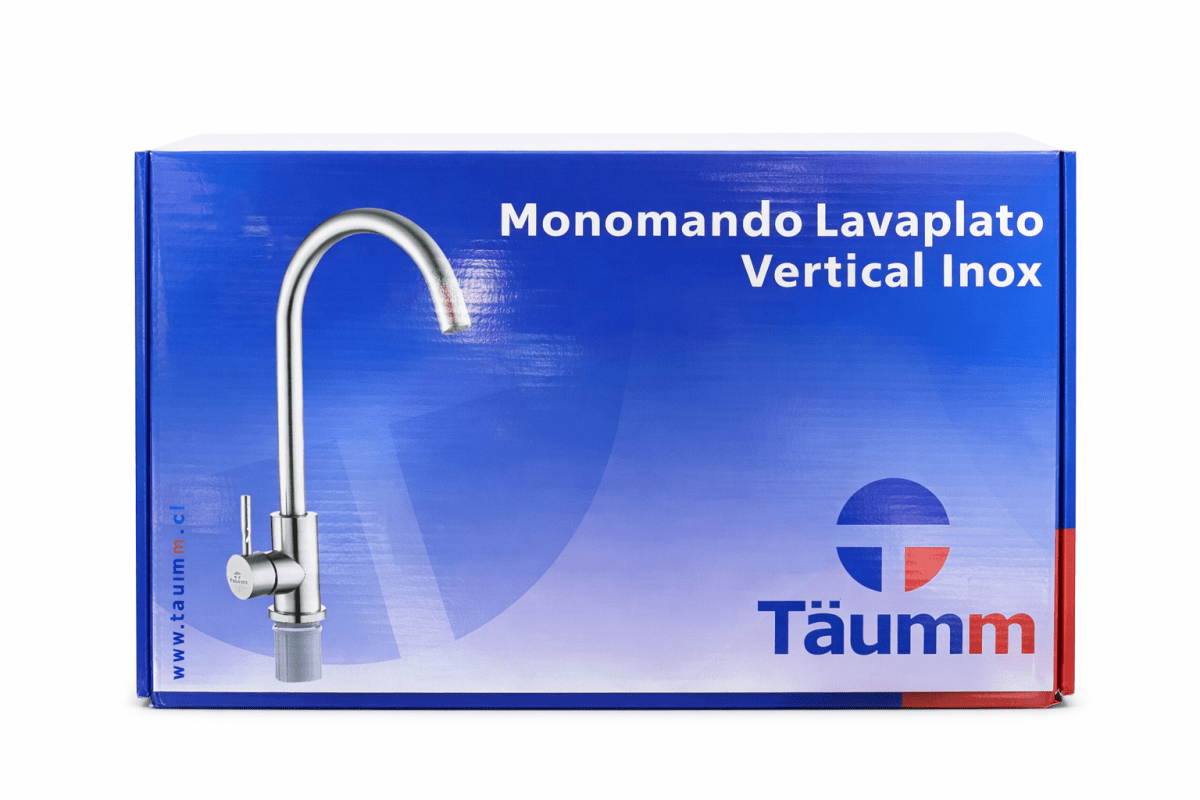 monomando lavaplatos vertical inox Taumm1