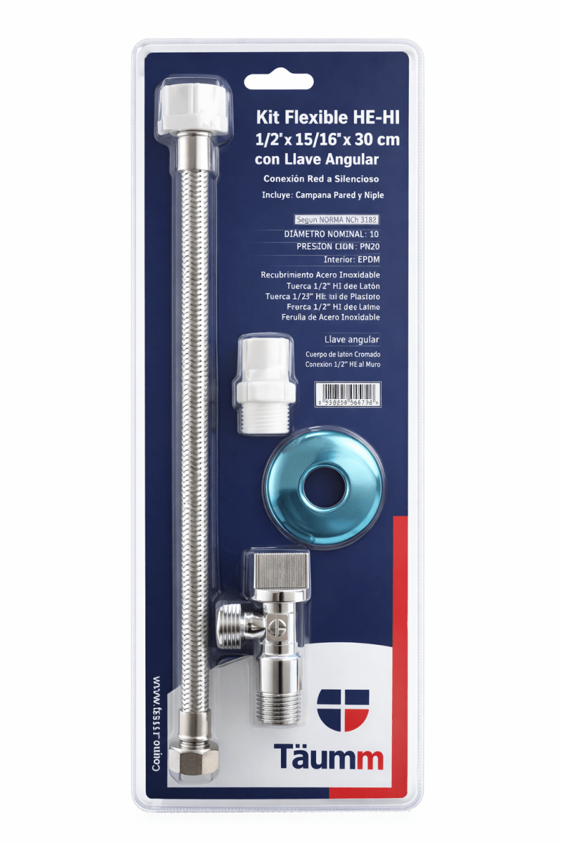 Llave Angular C/Flexible Taumm1