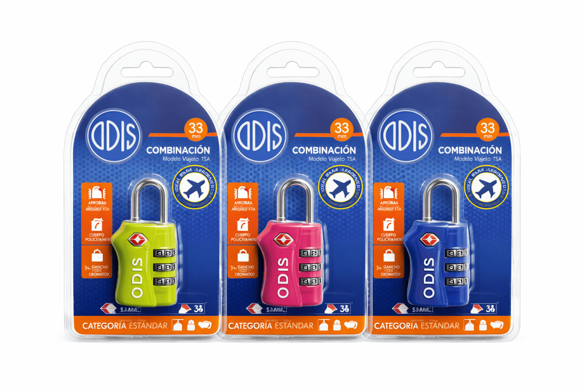 Candado Combinación 33mm Odis1