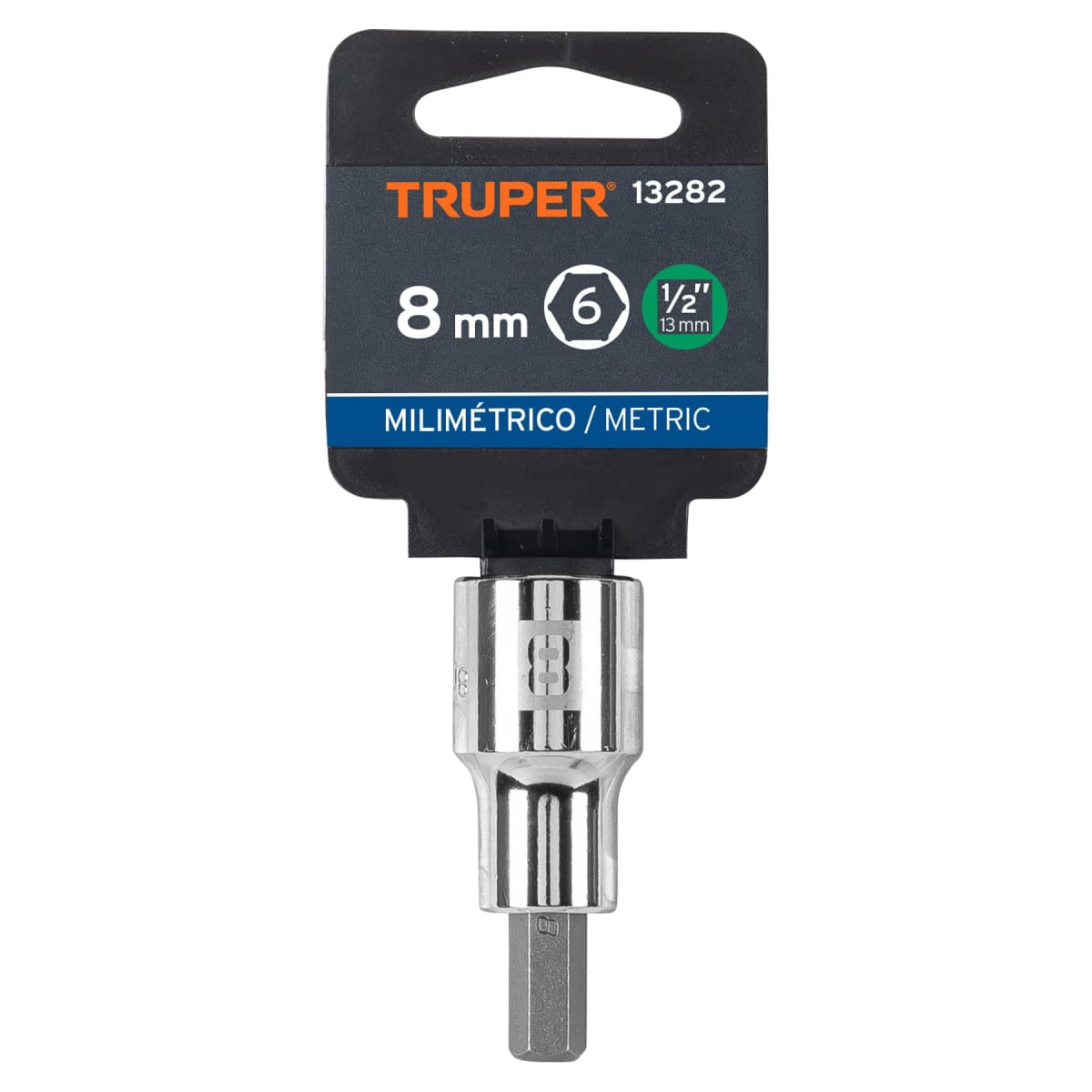 Dado punta hexagonal de 8 mm cuadro 1/2