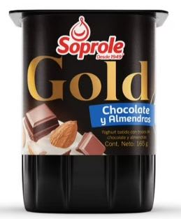 YOGHURT GOLD CON TROZOS DE ALMENDRAS Y CHOCOLATE SOPROLE 165 G1
