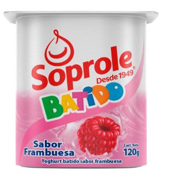 YOGHURT BATIDO FRAMBUESA SOPROLE 120GR1