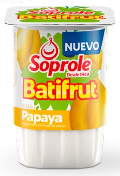 YOGHURT BATIFRUT PAPAYA 165GR SOPROLE1