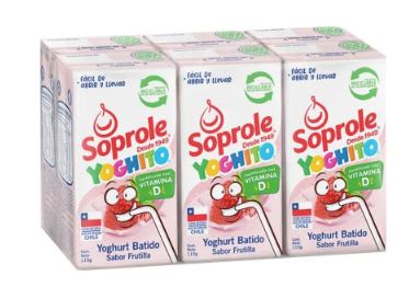 YOGHURT BATIDO YOGHITO FRUTILLA 115GR SOPROLE PACK X 61