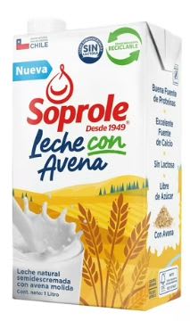 LECHE SEMIDESCREMADA SOPROLE CON AVENA 1 L1