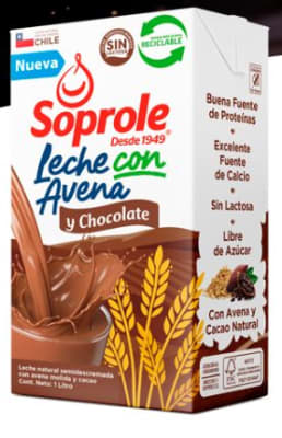 LECHE SEMIDESCREMADA CON AVENA Y CHOCOLATE SOPROLE 1 L1