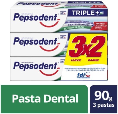 PASTA DENTAL PEPSODENT TRIPLE PACK DE 3 UN1