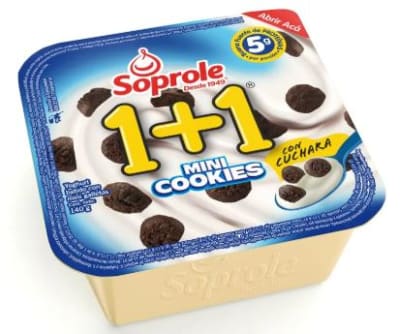 YOGHURT  1+1 MINI COOKIES 140GR SOPROLE1
