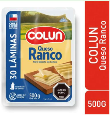 QUESO RANCO LAMINADO 500GR COLUN1