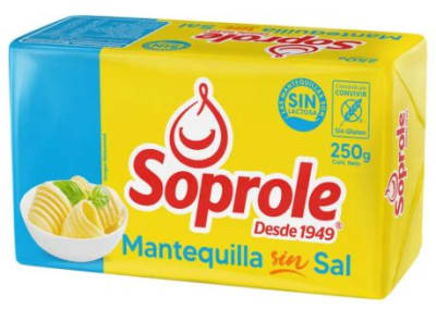 MANTEQUILLA SIN SAL 250 GR SOPROLE1